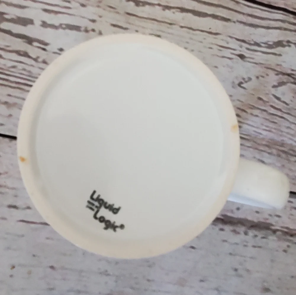 Liquid Logic coffee mug Cheers to love, laughter & happily ever after